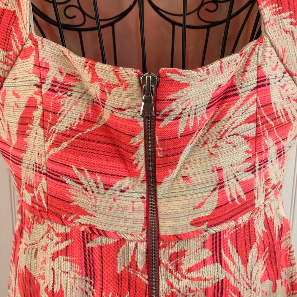 J. Crew Neon Sun-faded Tropical Sheath Dress in Pink Palm Floral - Picture 7 of 12